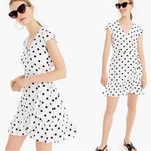 J. crew ruffle, polka dot, mini dress